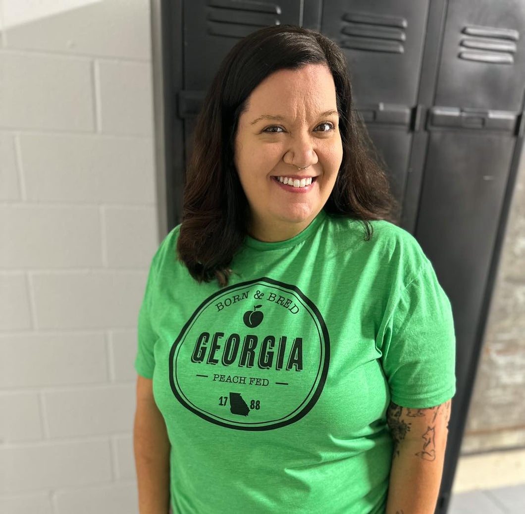 GEORGIA BORN AND BRED GREEN TEE