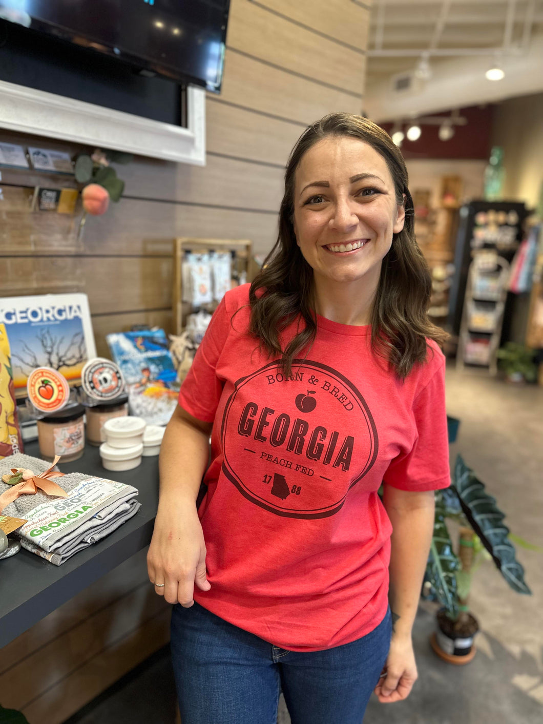 GEORGIA BORN AND BRED RED TEE